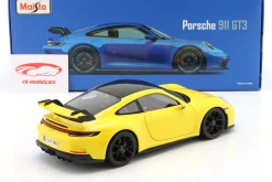 Porsche 911 (992) GT3 Baujahr 2022 racing gelb 1:18 Maisto