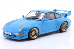 Porsche 911 (993) GT2 Baujahr 1996 Riviera blau / BBS Reifen 1:18 KK-Scale