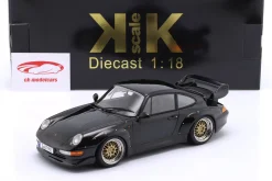 Porsche 911 (993) GT2 Baujahr 1996 schwarz / BBS Felgen 1:18 KK-Scale