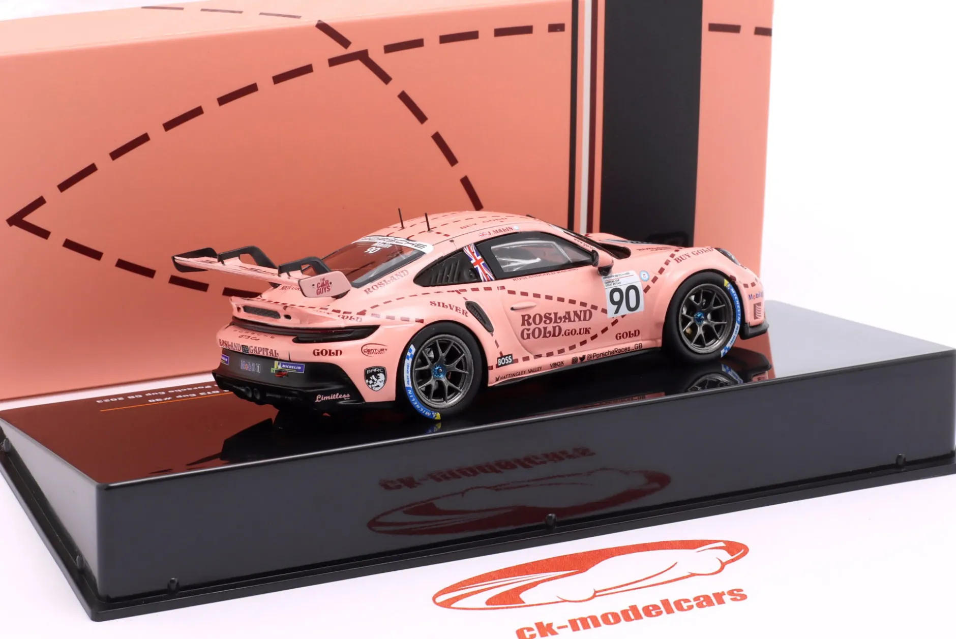 Porsche 911 GT3 Cup #90 2nd Brands Hatch Porsche Carrera Cup GB 2023 Malin 1:43 Ixo