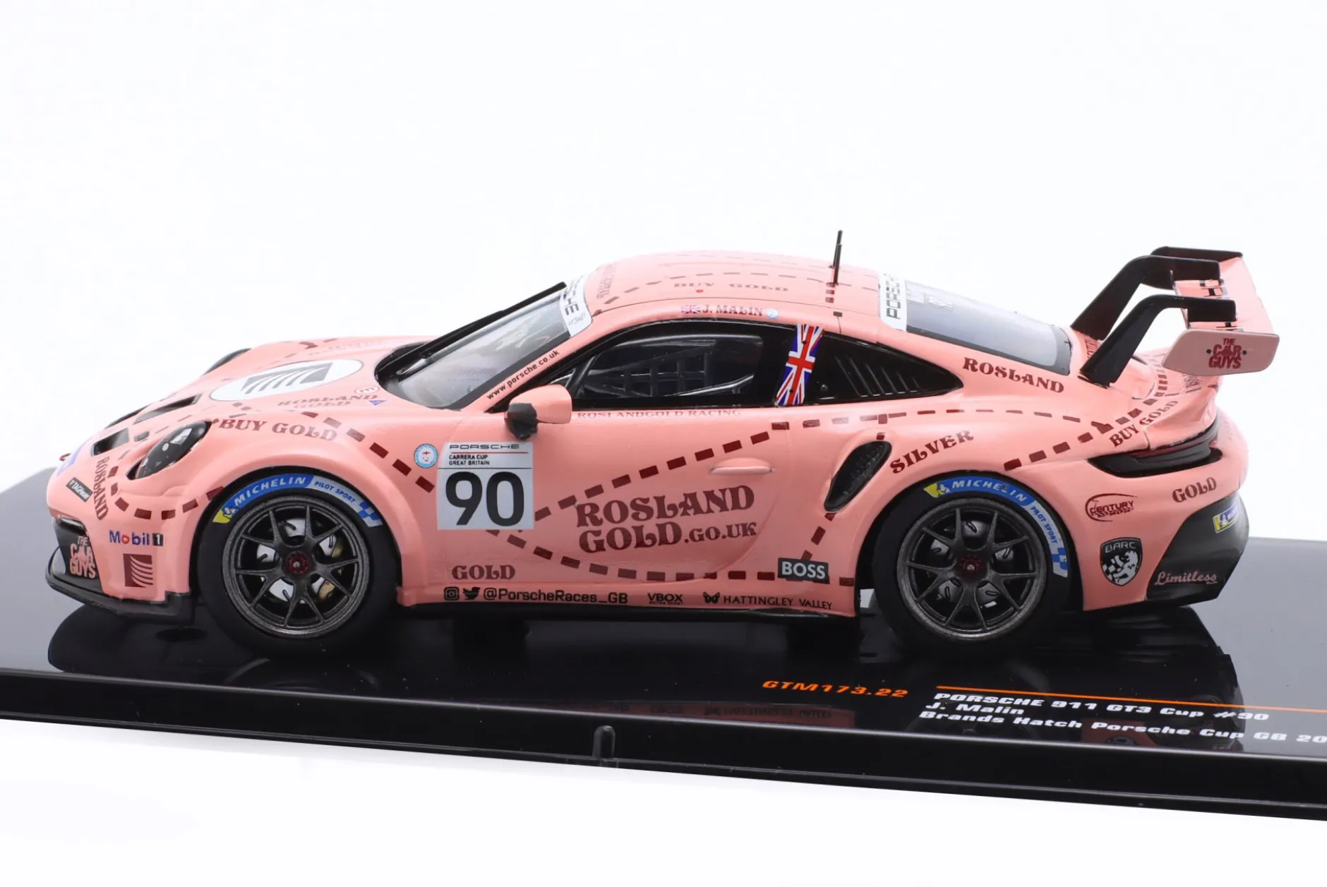 Porsche 911 GT3 Cup #90 2nd Brands Hatch Porsche Carrera Cup GB 2023 Malin 1:43 Ixo