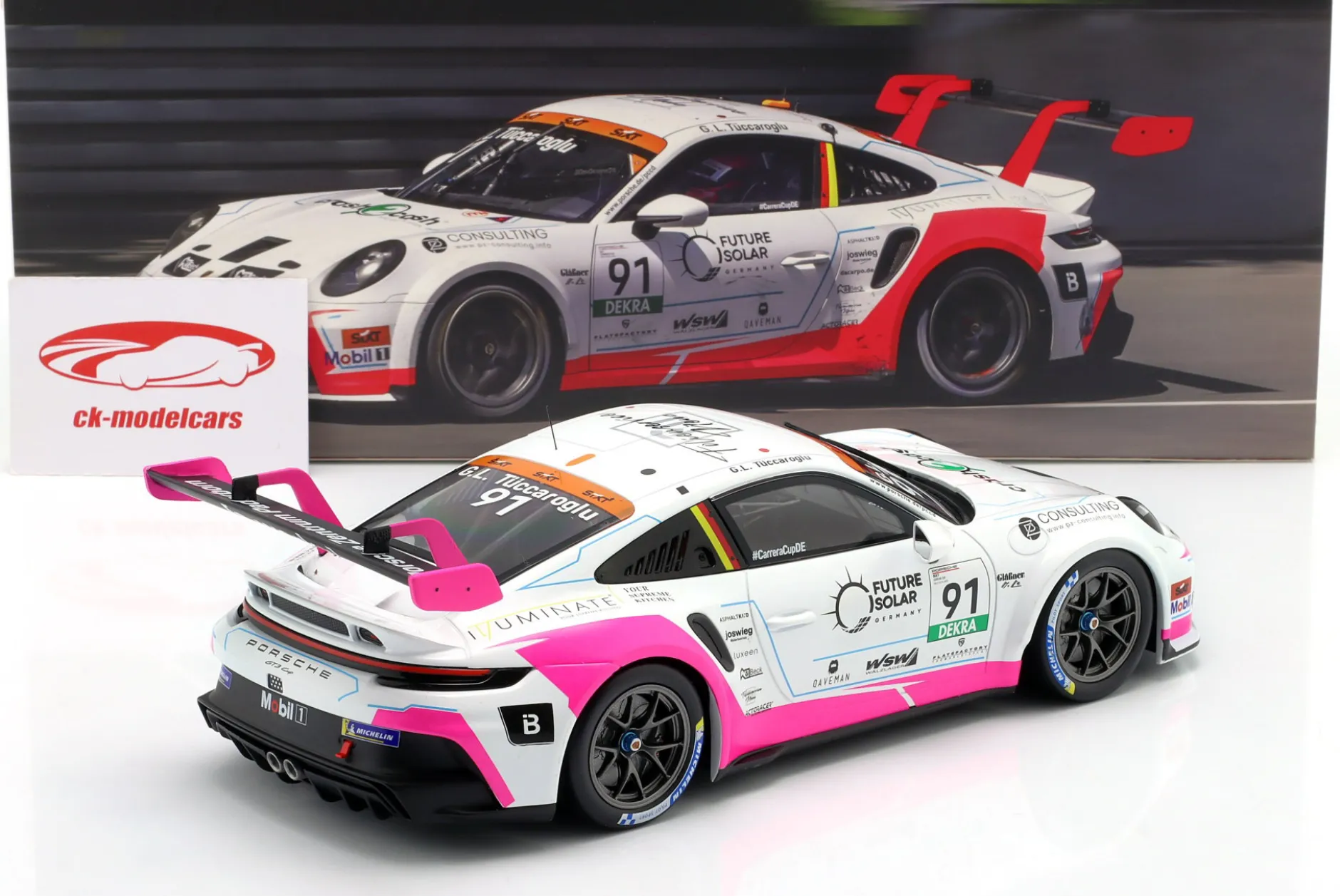 Porsche 911 GT3 Cup #91 Porsche Carrera Cup Deutschland 2025 G. Tüccaroglu 1:18 Ixo