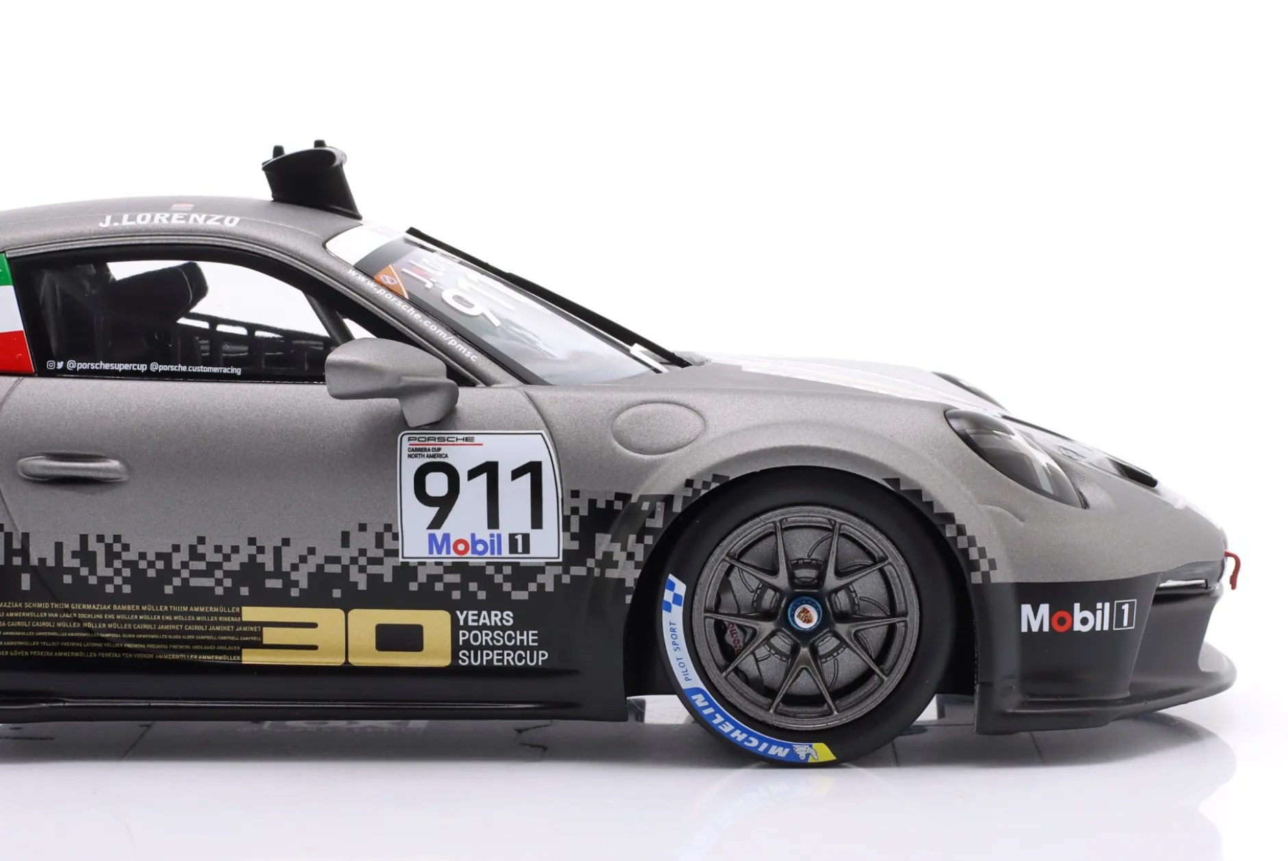 Porsche 911 (992) GT3 Cup #911 Porsche Supercup Imola 2022 Jorge Lorenzo 1:18 Ixo