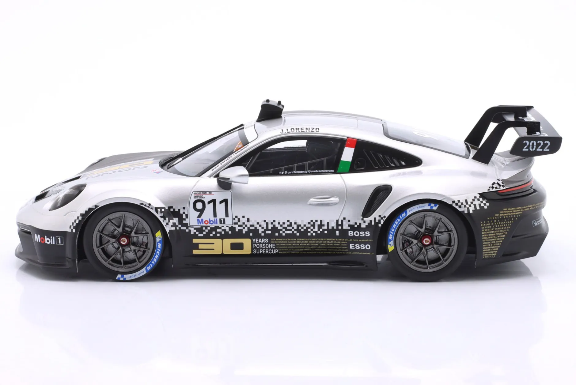 Porsche 911 (992) GT3 Cup #911 Porsche Supercup Imola 2022 Jorge Lorenzo 1:18 Ixo