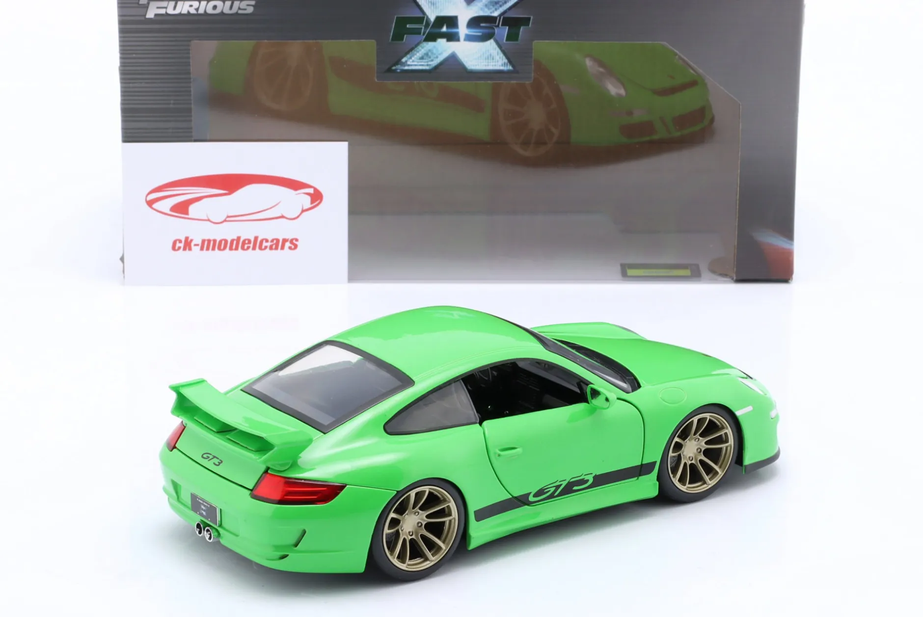 Porsche 911 (997) GT3 Film Fast X (Fast & Furious 10) grün 1:24 Jada Toys
