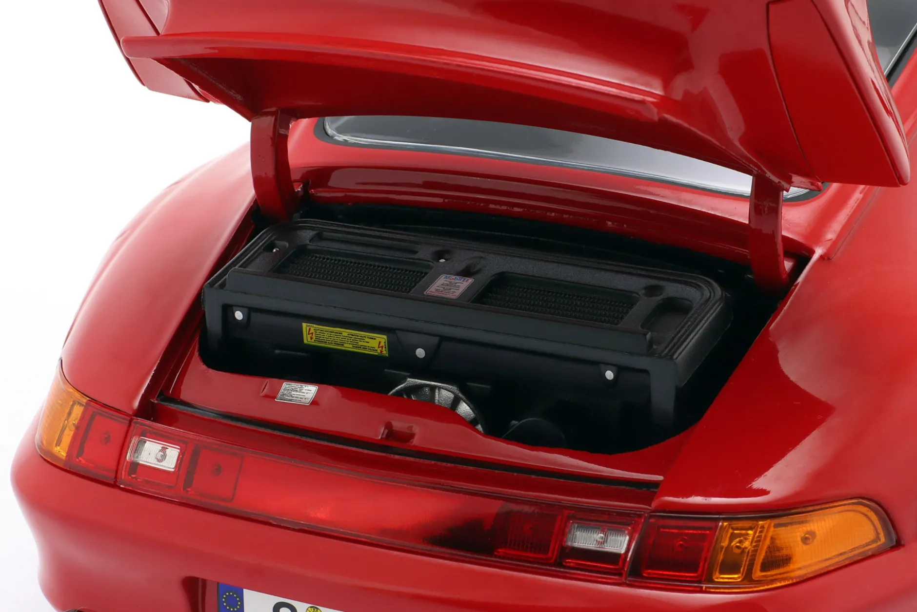 Porsche 911 (993) GT2 mit Speedline Felgen Baujahr 1996 rot 1:12 KK-Scale
