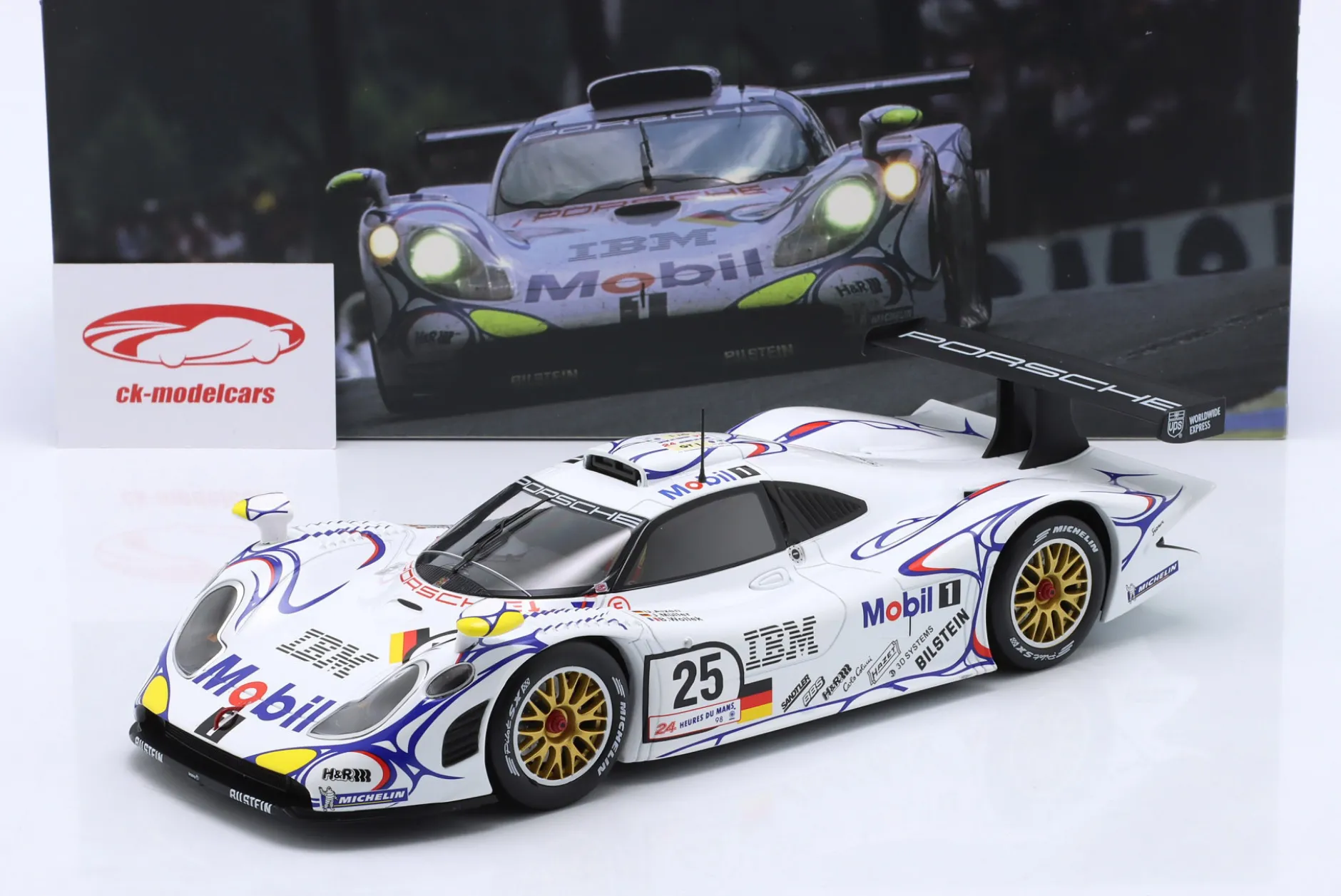 Porsche 911 GT1 #25 2nd 24h LeMans 1998 Müller, Alzen, Wollek 1:18 WERK83