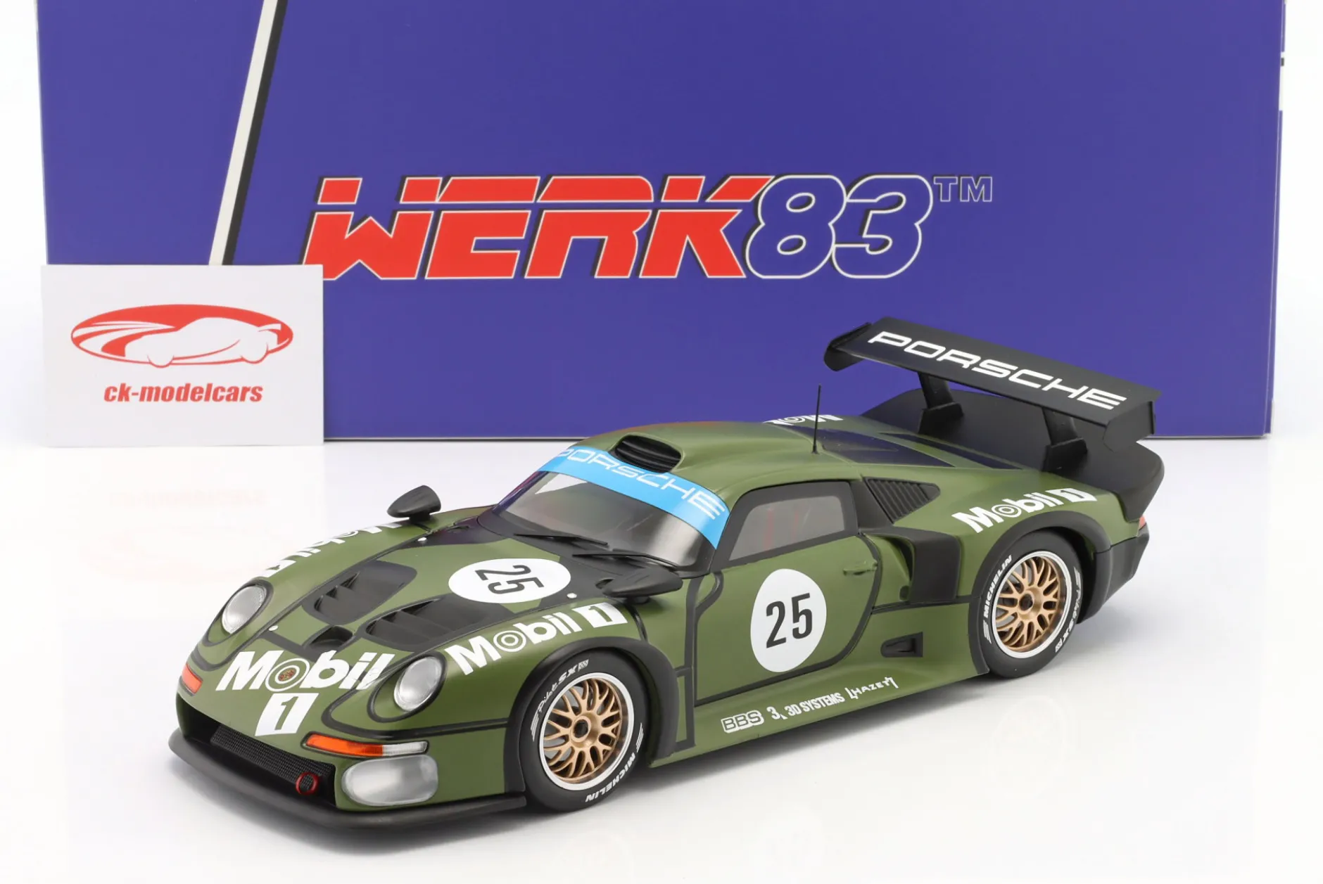 Porsche 911 GT1 #25 Prequalifying 24h LeMans 1996 Stuck, Wollek, Boutsen 1:18 WERK83
