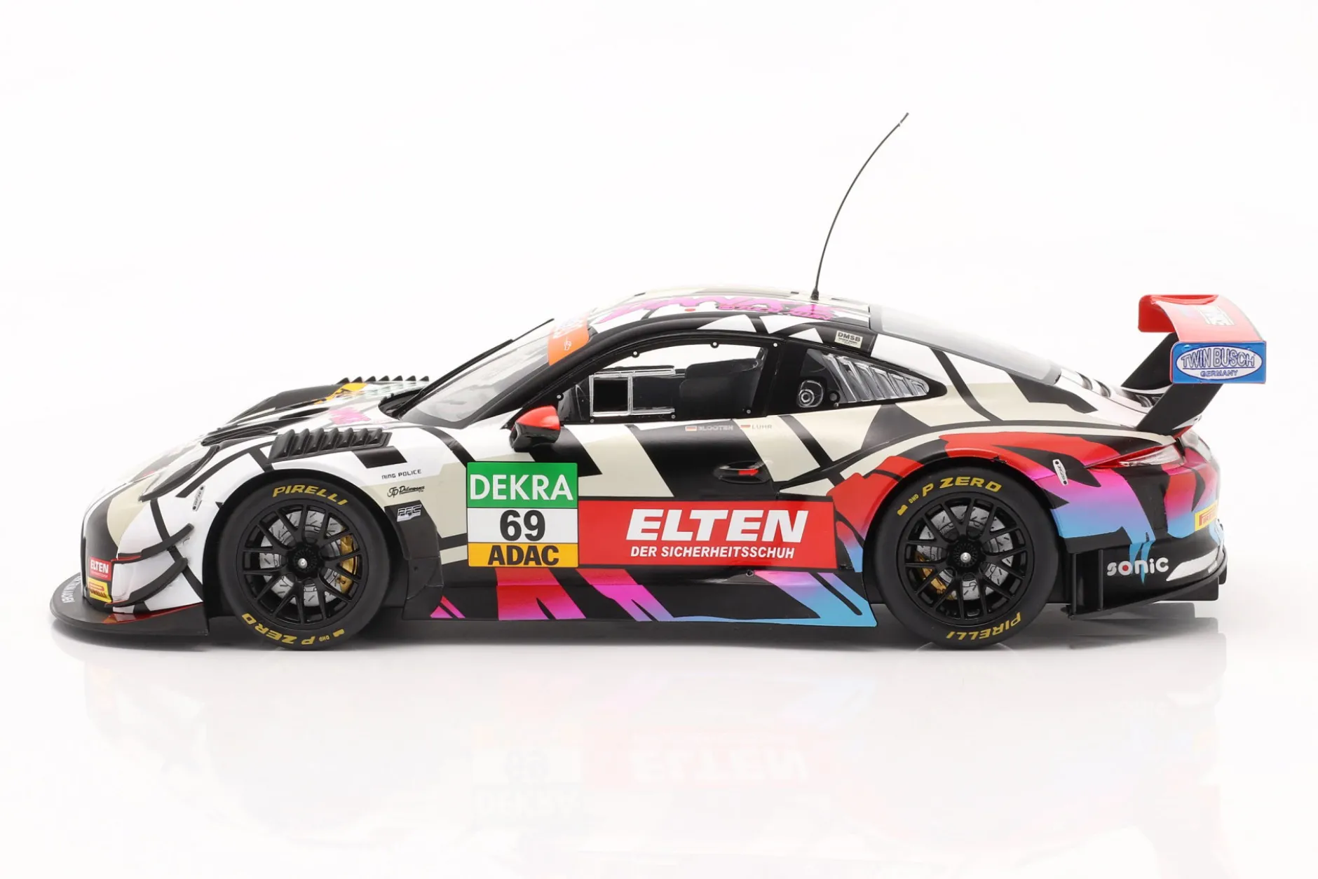 Porsche 911 (991) GT3 R #69 ADAC GT Masters Hockenheim 2018 Danke Fans 1:18 Ixo