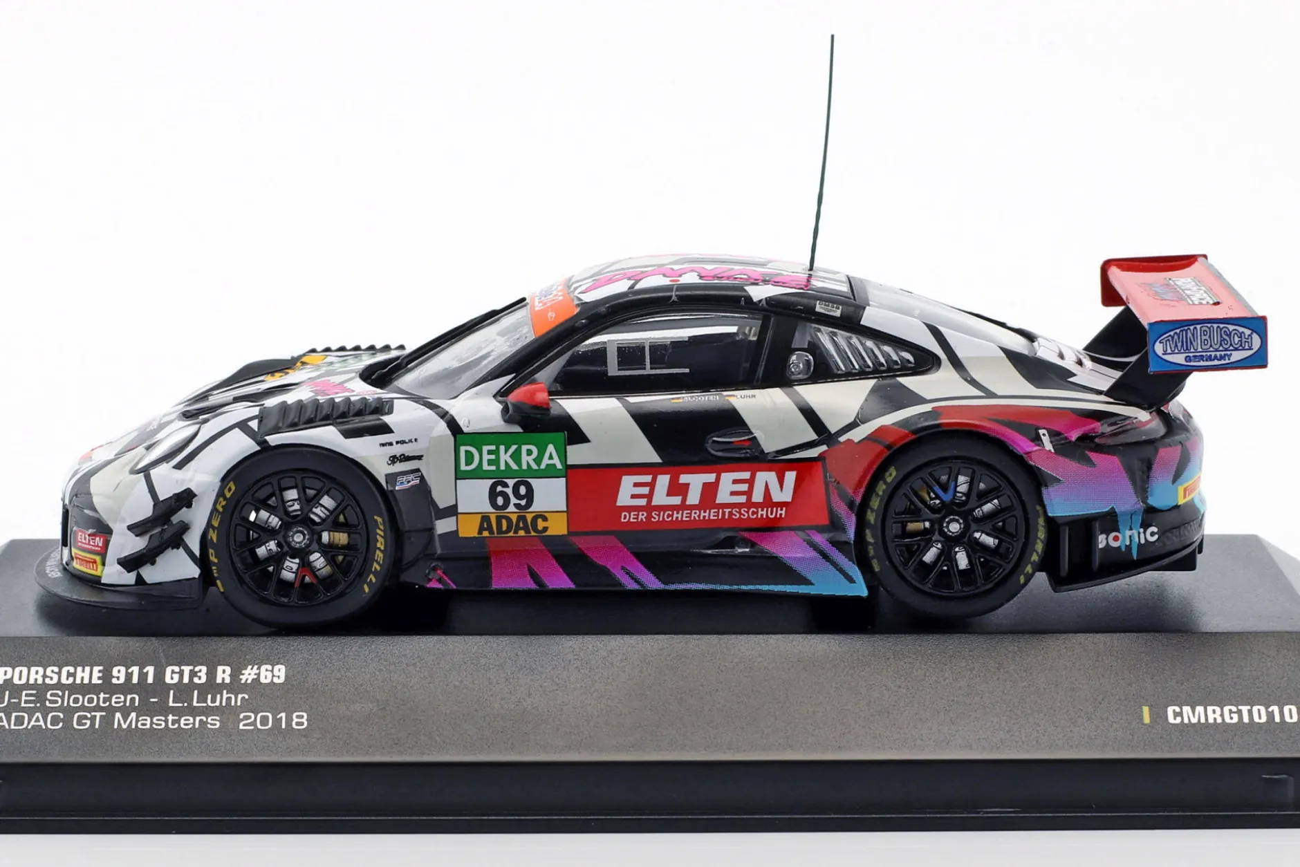 Porsche 911 (991) GT3 R #69 ADAC GT Masters Hockenheim 2018 Danke Fans 1:43 CMR