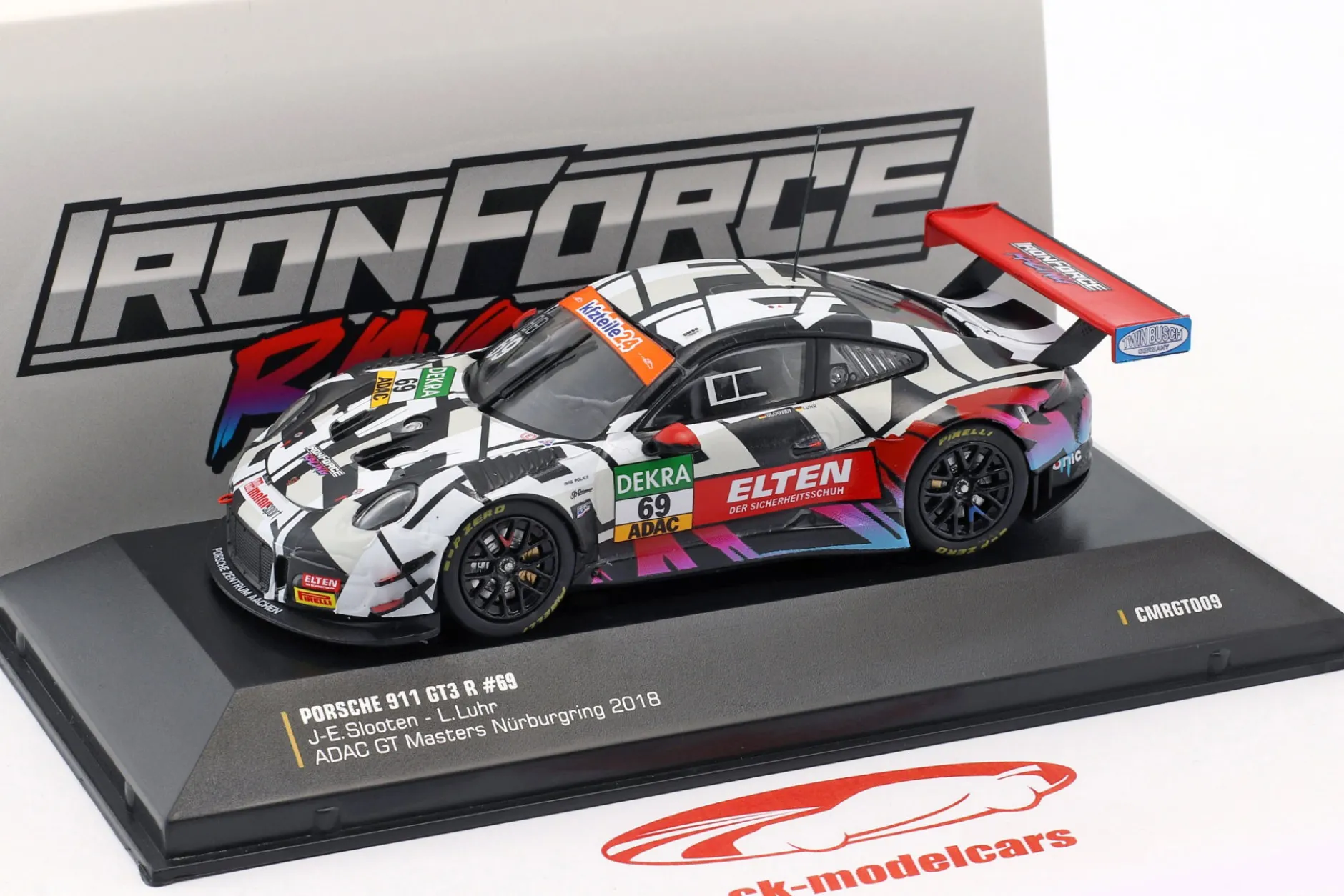 Porsche 911 (991) GT3 R #69 ADAC GT Masters 2018 Iron Force 1:43 CMR