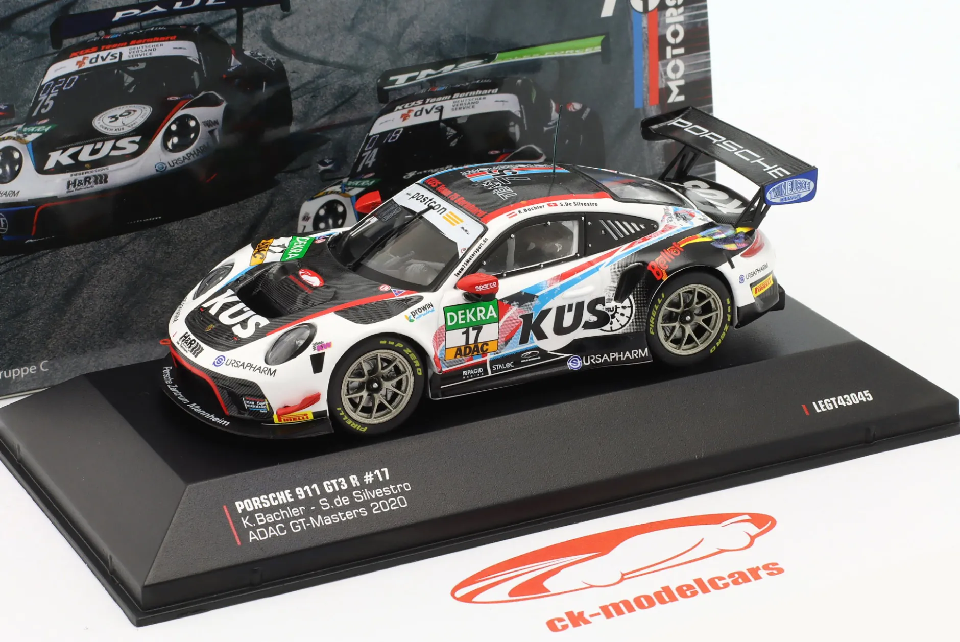 Porsche 911 GT3 R #17 ADAC GT Masters 2020 KÜS Team75 Bellof Tribute 1:43 Ixo