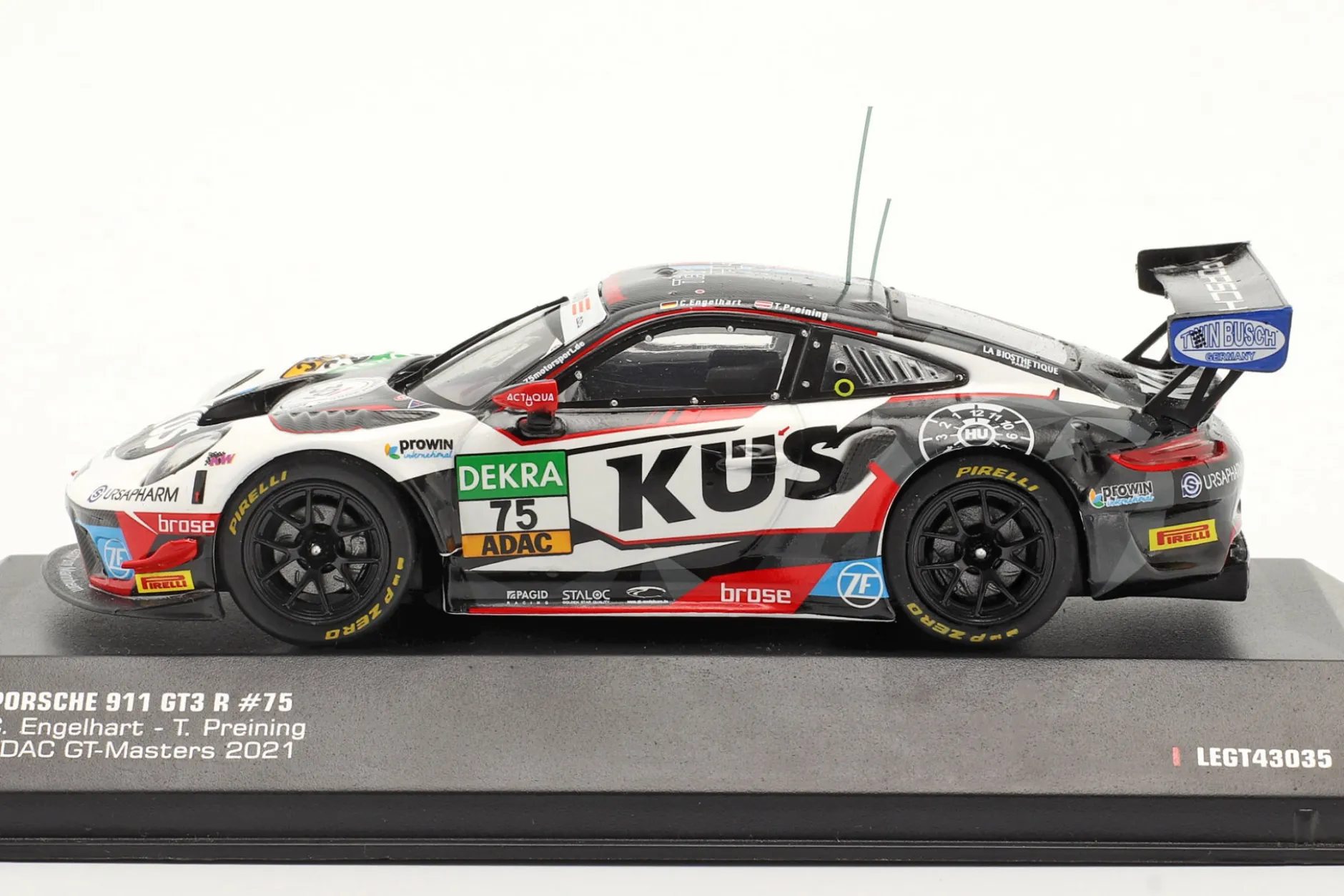 Porsche 911 GT3 R #75 ADAC GT Masters 2021 KÜS Team75 Bernhard 1:43 Ixo