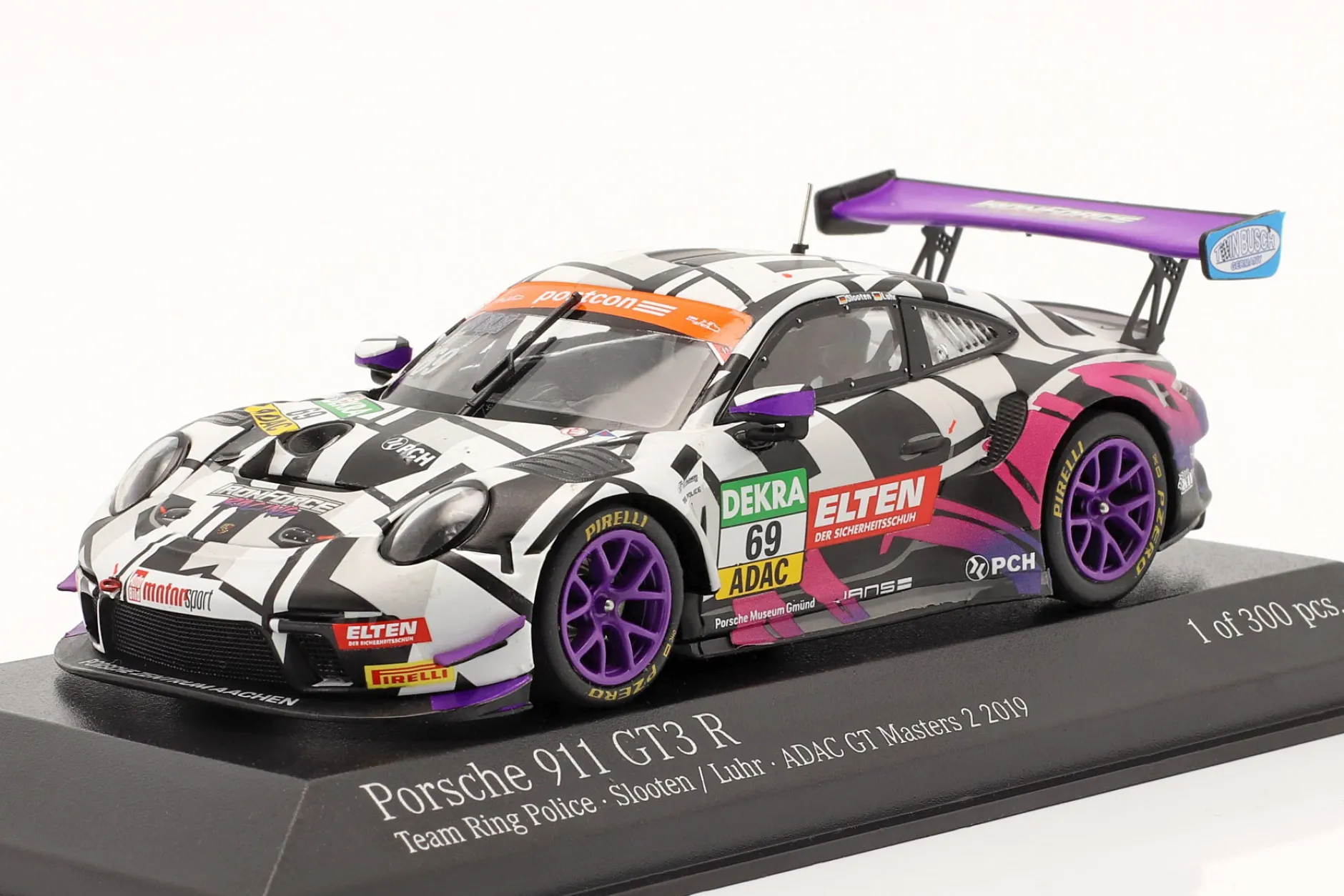 Porsche 911 GT3 R #69 ADAC GT Masters Most 2019 Iron Force 1:43 Minichamps