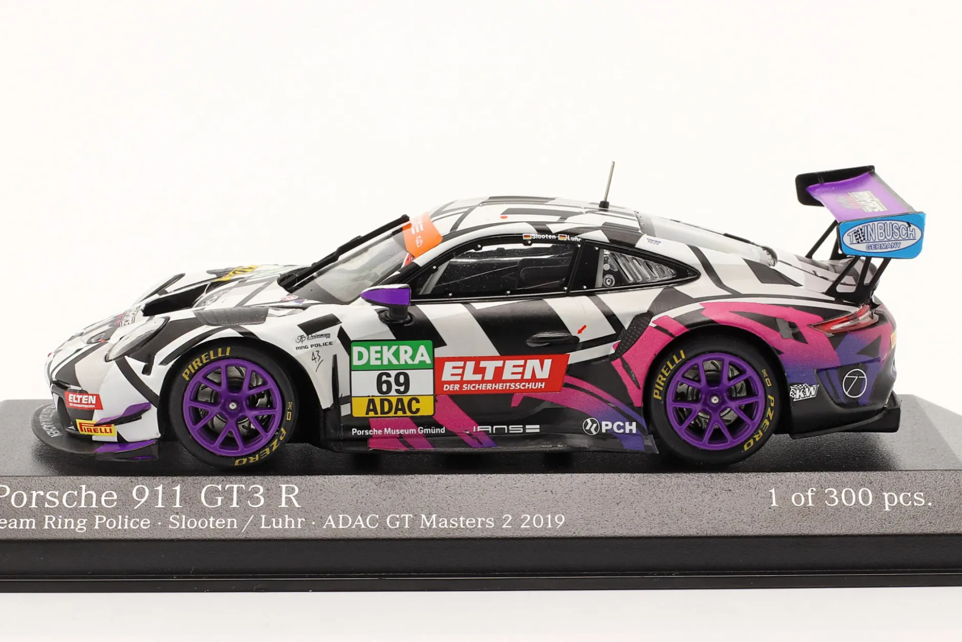 Porsche 911 GT3 R #69 ADAC GT Masters Most 2019 Iron Force 1:43 Minichamps