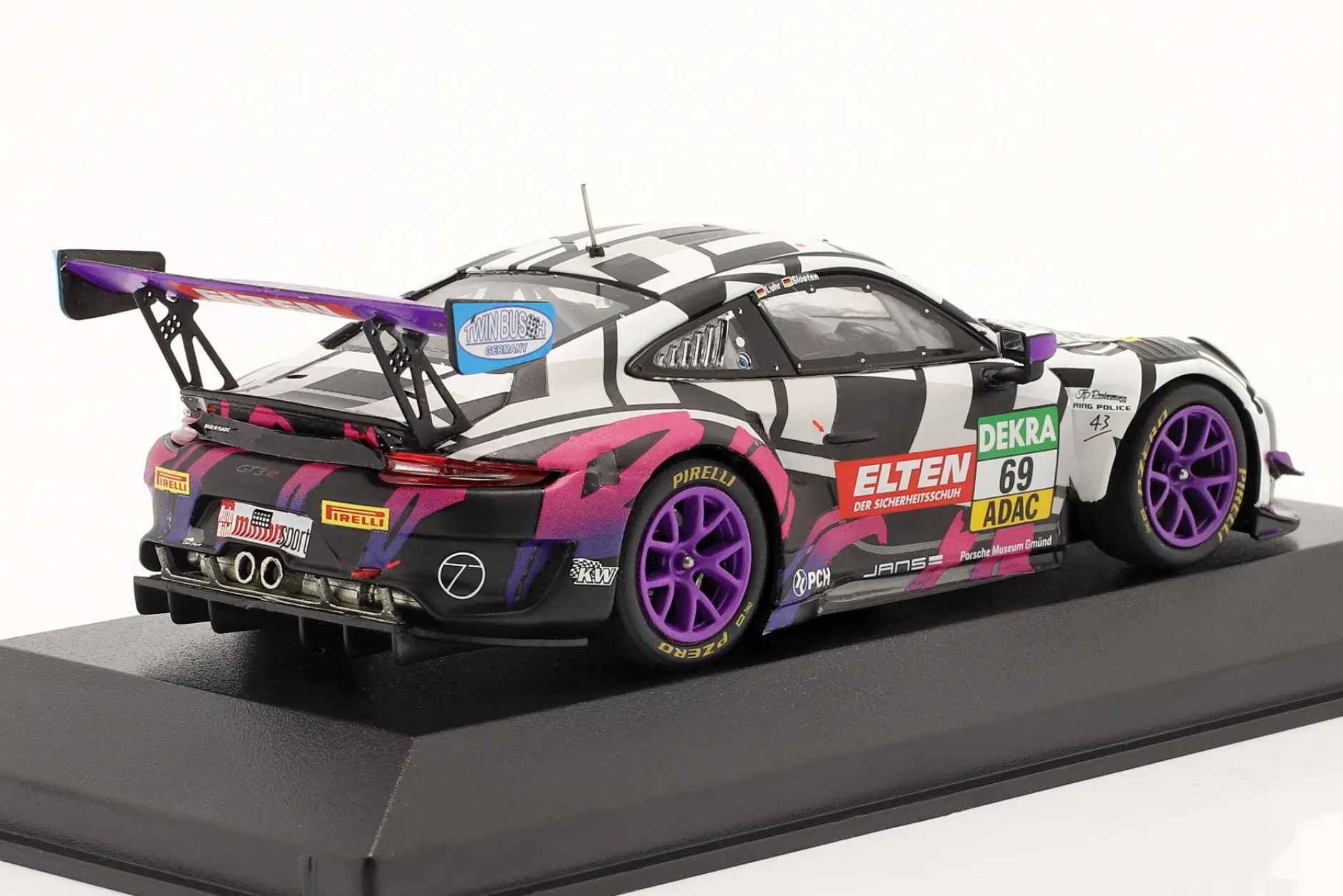 Porsche 911 GT3 R #69 ADAC GT Masters Most 2019 Iron Force 1:43 Minichamps