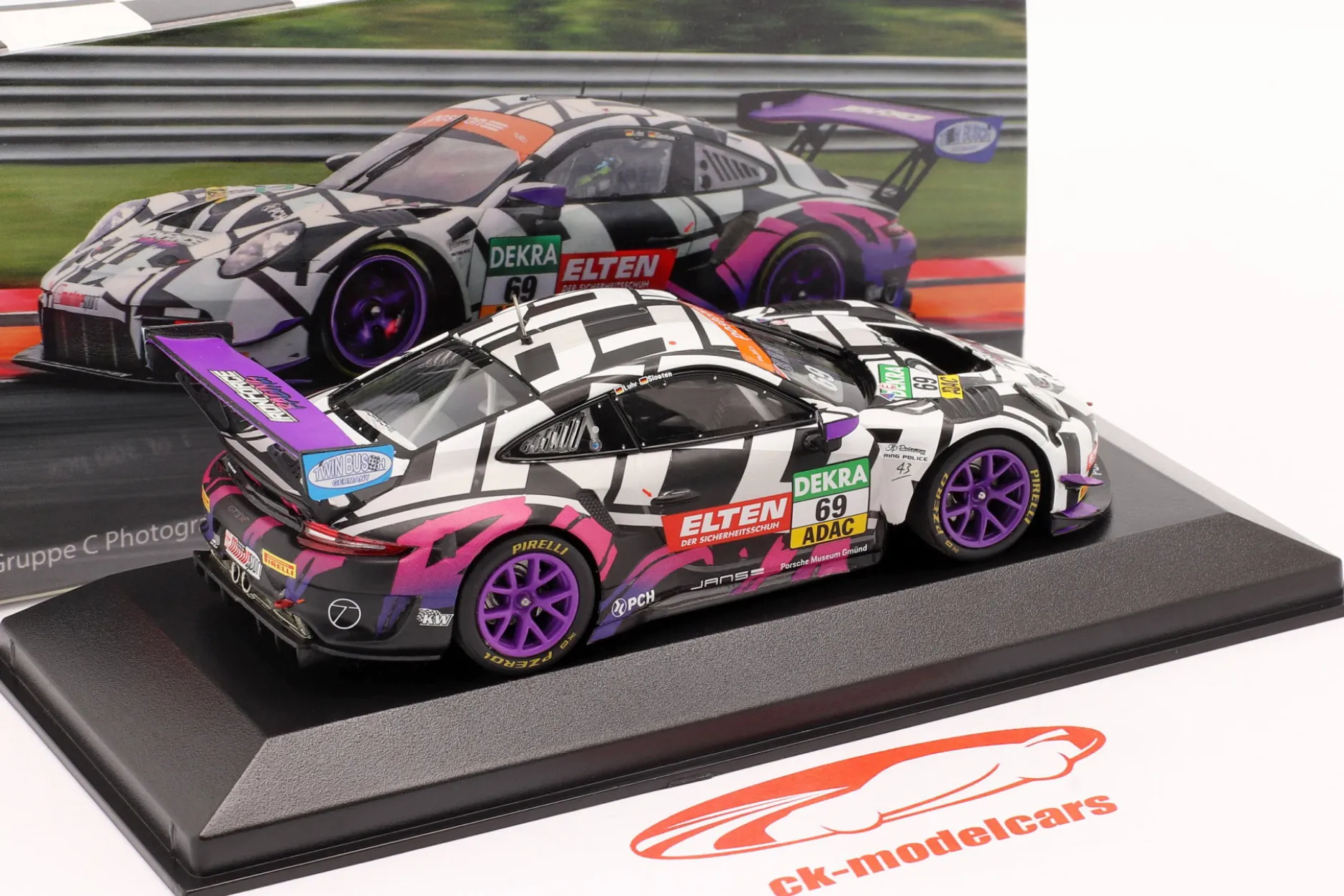 Porsche 911 GT3 R #69 ADAC GT Masters Most 2019 Iron Force 1:43 Minichamps
