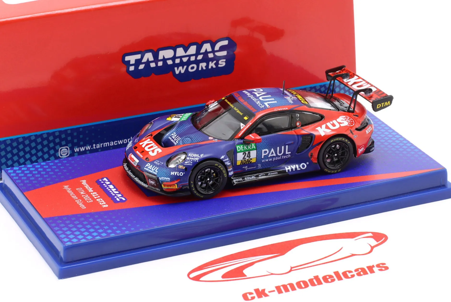Porsche 911 GT3 R #24 DTM 2023 Ayhancan Güven Team75 1:64 Tarmac Works