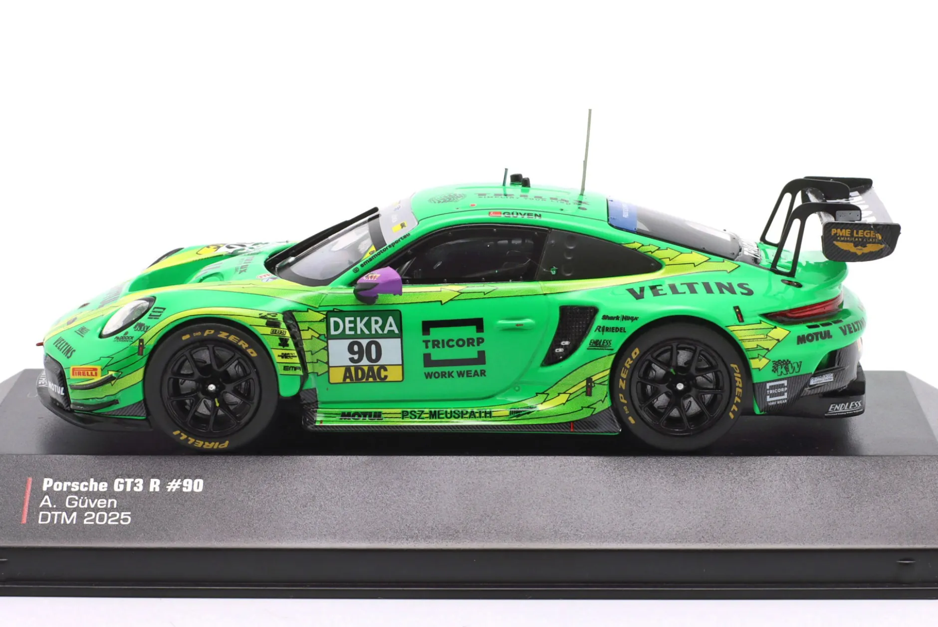 Porsche 911 GT3 R #90 DTM Champion 2025 Ayhancan Güven Manthey Greeno 1:43 Ixo