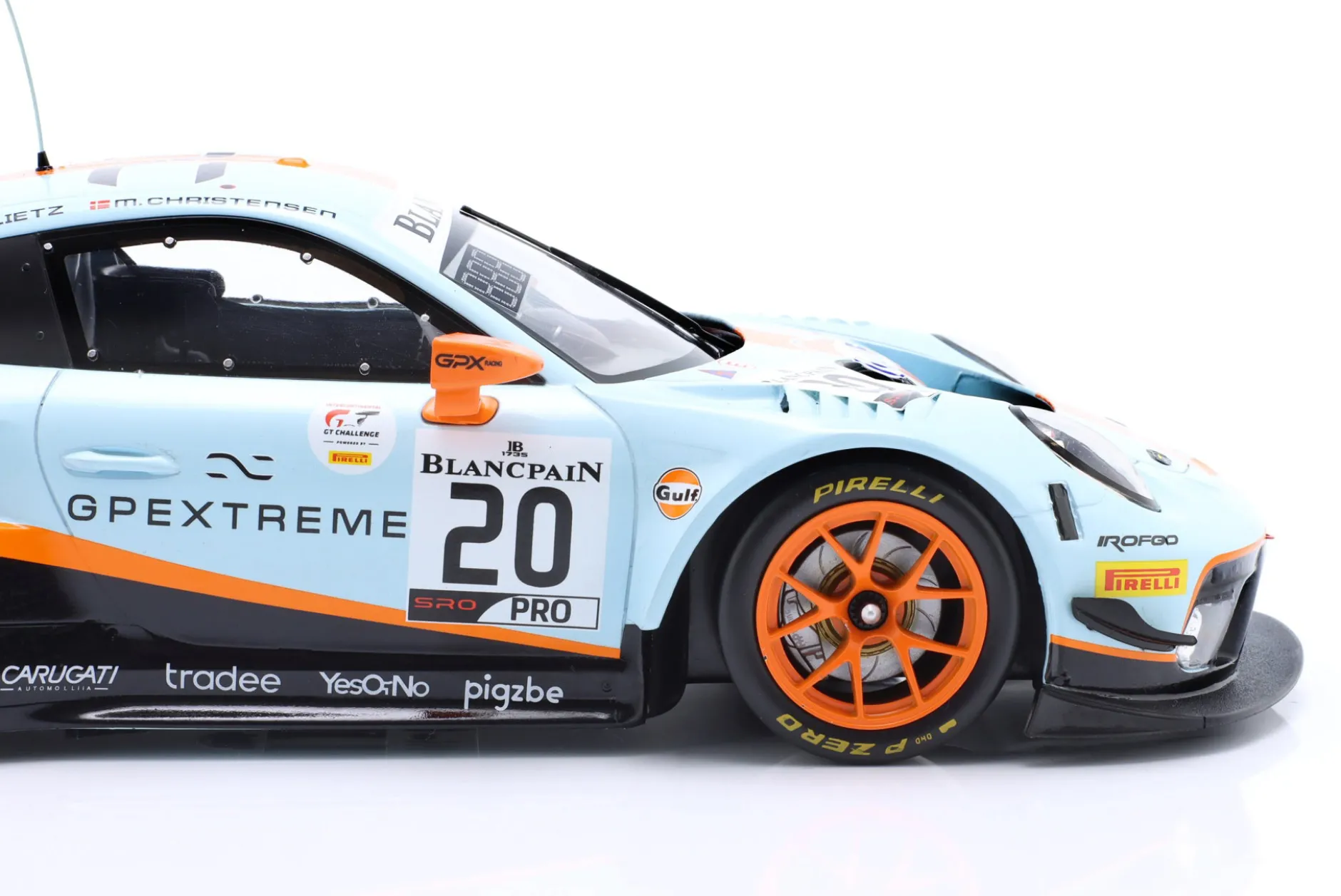 Porsche 911 GT3 R #20 Gulf Sieger 24h Spa 2019 Christensen, Lietz, Estre 1:18 Ixo