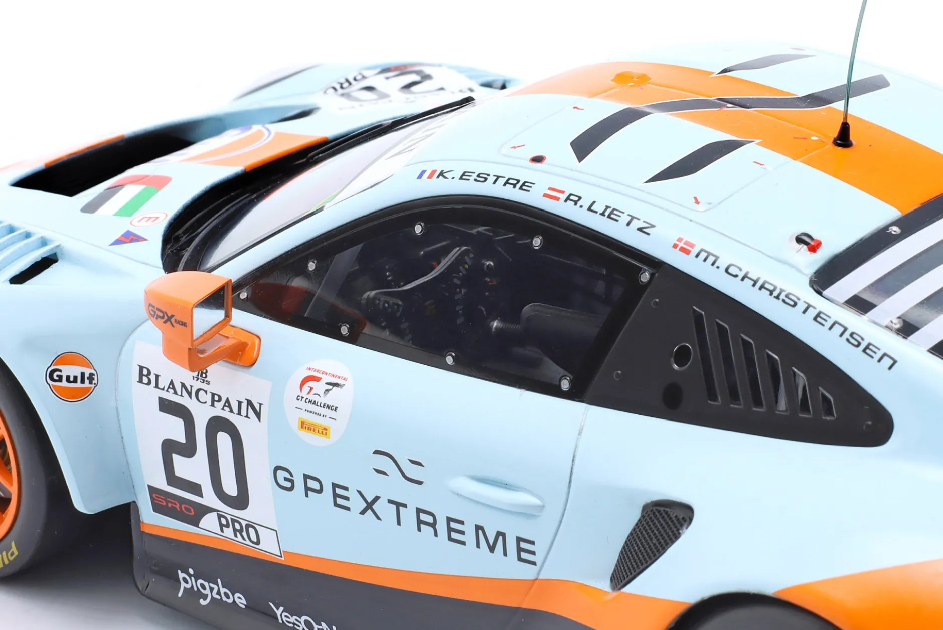 Porsche 911 GT3 R #20 Gulf Sieger 24h Spa 2019 Christensen, Lietz, Estre 1:18 Ixo