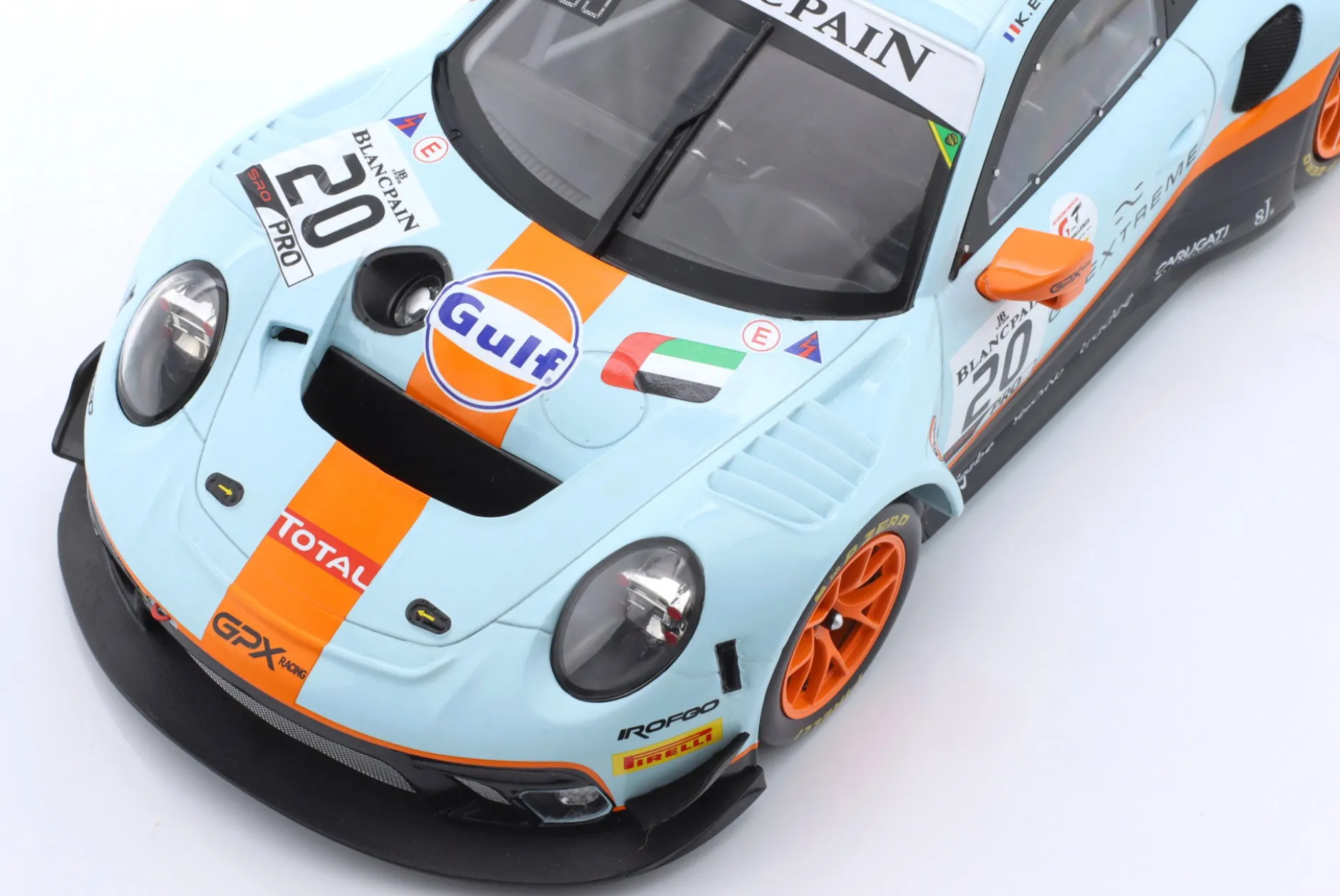 Porsche 911 GT3 R #20 Gulf Sieger 24h Spa 2019 Christensen, Lietz, Estre 1:18 Ixo