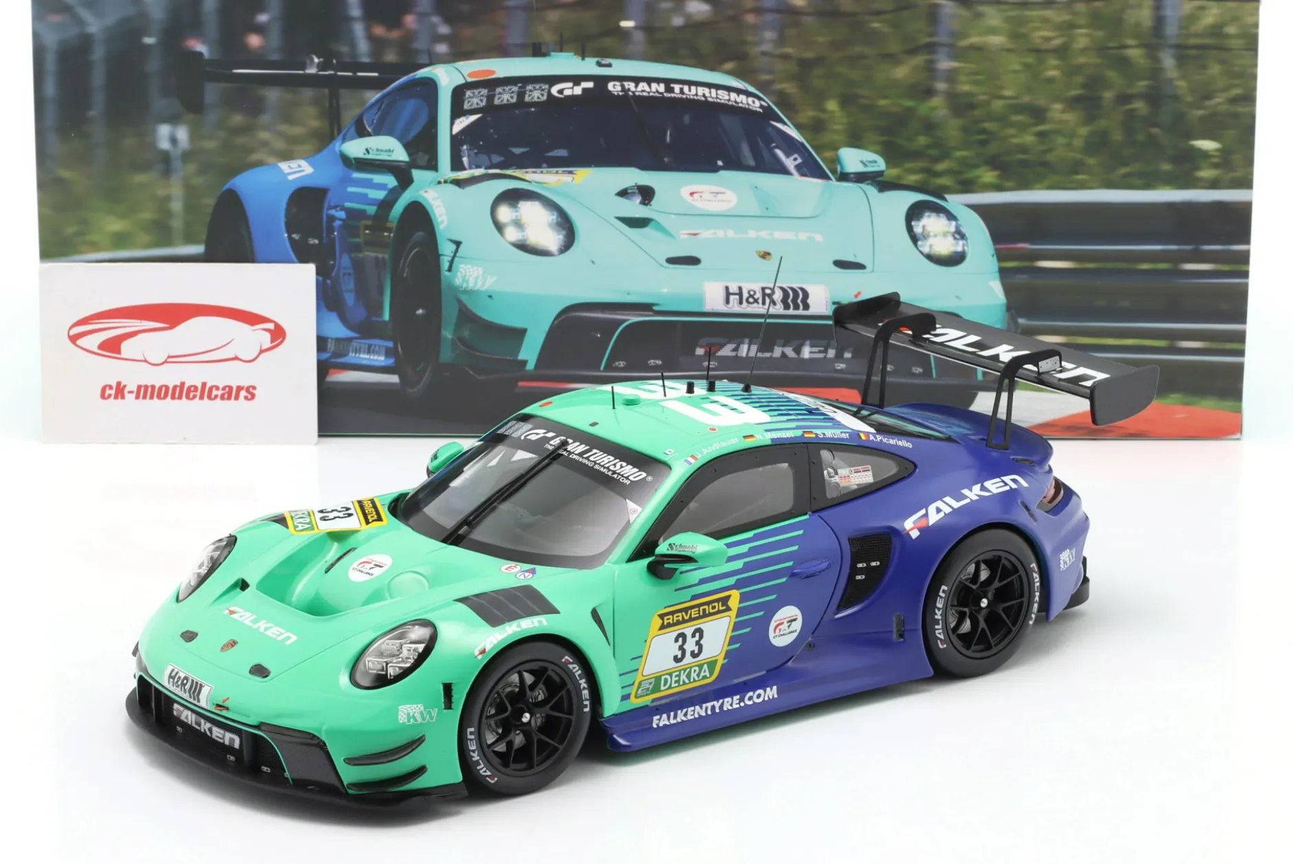 Porsche 911 GT3 R #33 24h Nürburgring 2025 Falken Motorsports 1:18 Ixo