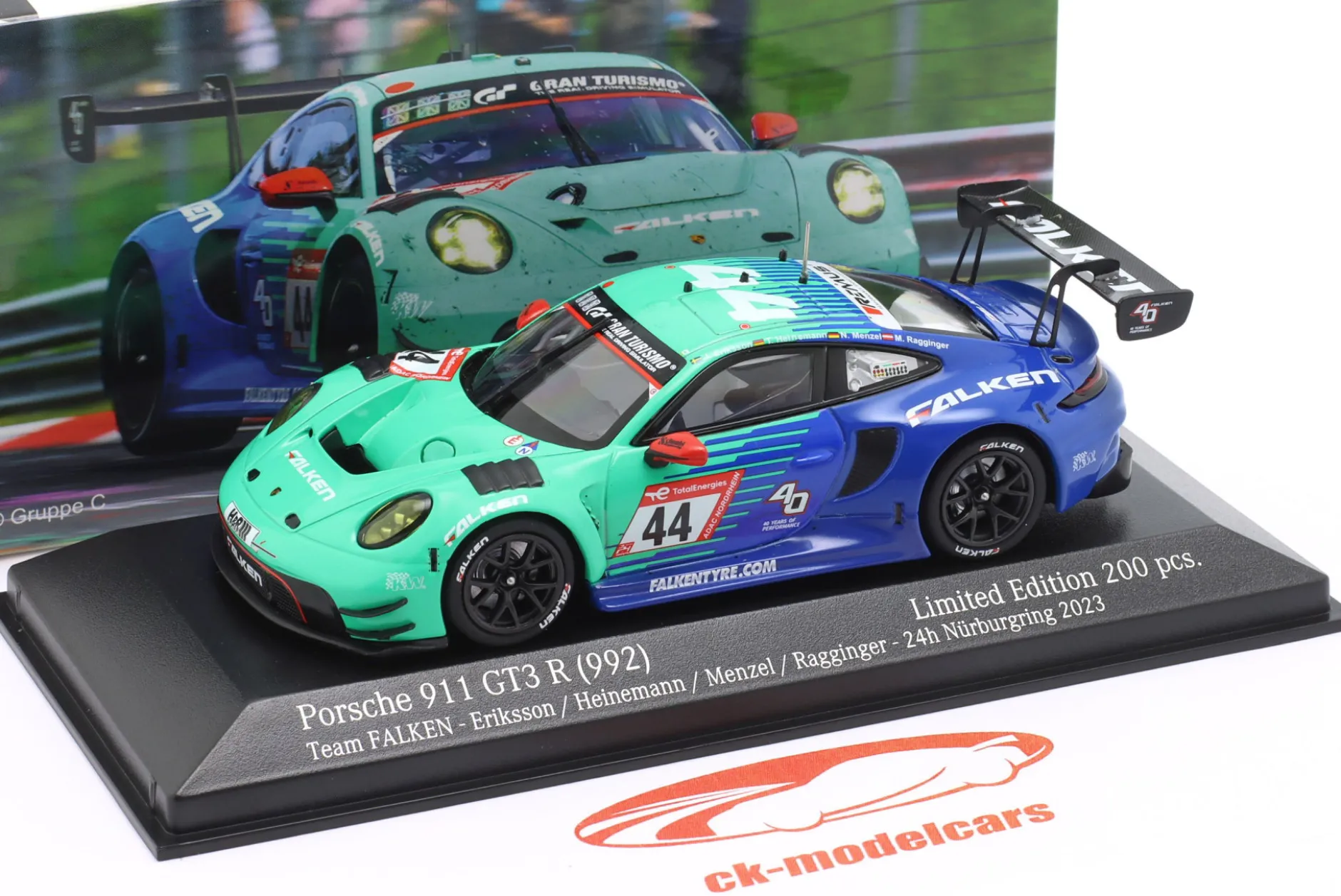 Porsche 911 GT3 R #44 24h Nürburgring 2023 Falken Motorsports 1:43 Minichamps