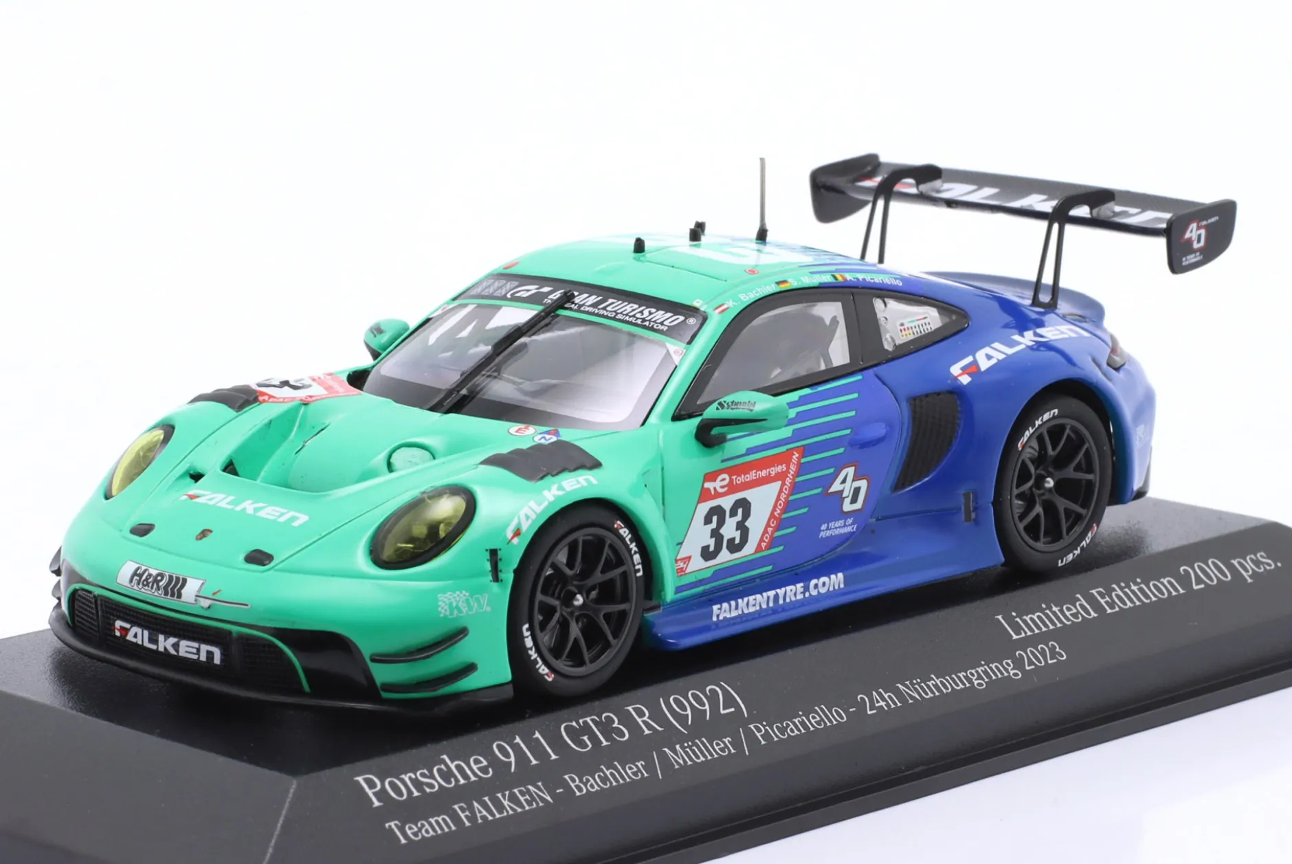 Porsche 911 GT3 R #33 24h Nürburgring 2023 Falken Motorsports 1:43 Minichamps