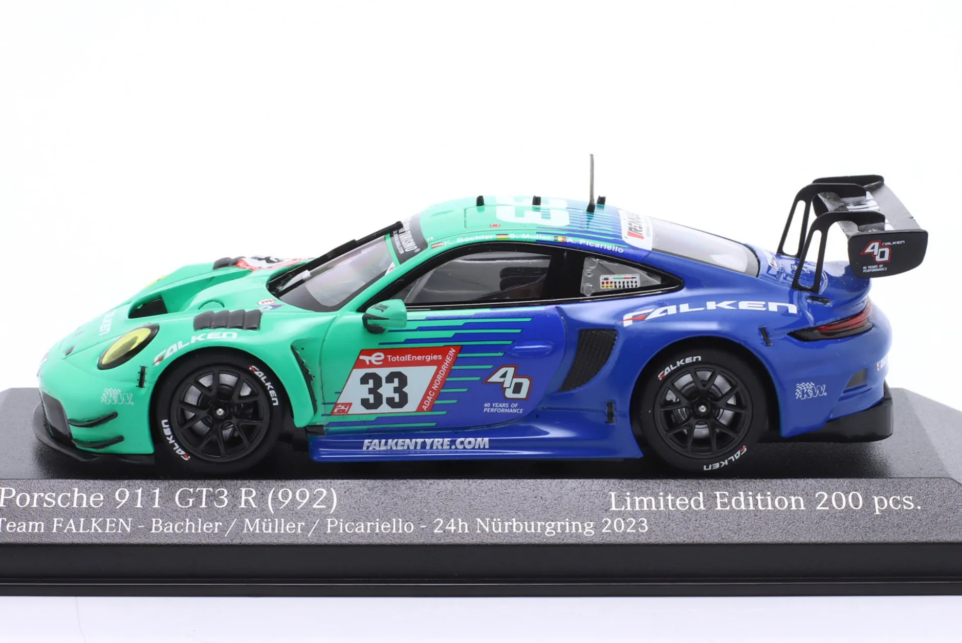 Porsche 911 GT3 R #33 24h Nürburgring 2023 Falken Motorsports 1:43 Minichamps