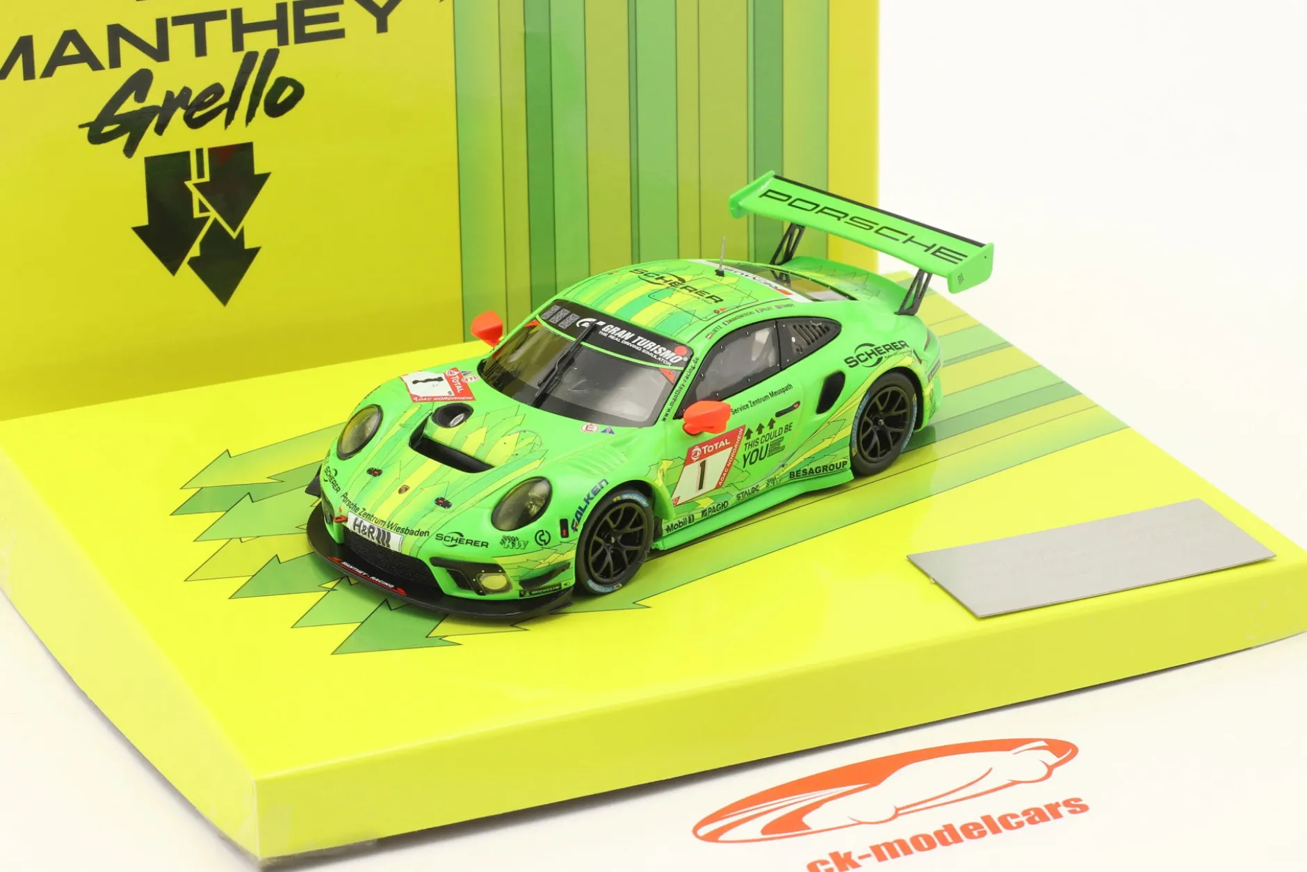 Porsche 911 GT3 R #1 24h Nürburgring 2019 Manthey Racing 1:43 Minichamps