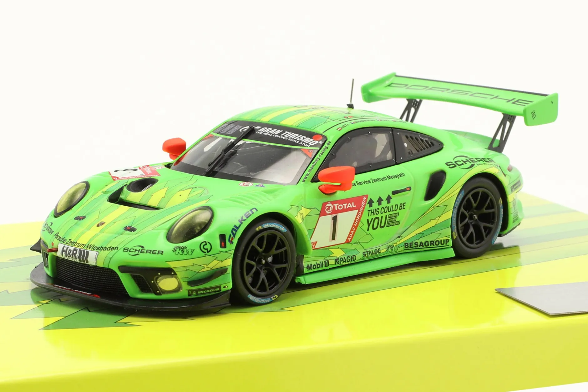 Porsche 911 GT3 R #1 24h Nürburgring 2019 Manthey Racing 1:43 Minichamps