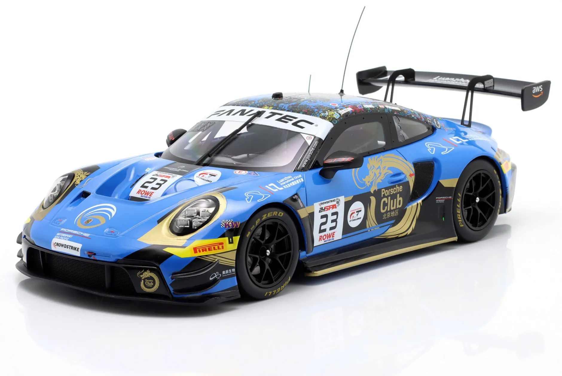 Porsche 911 GT3 R #23 24h Spa 2024 Phantom Global Racing 1:18 Ixo
