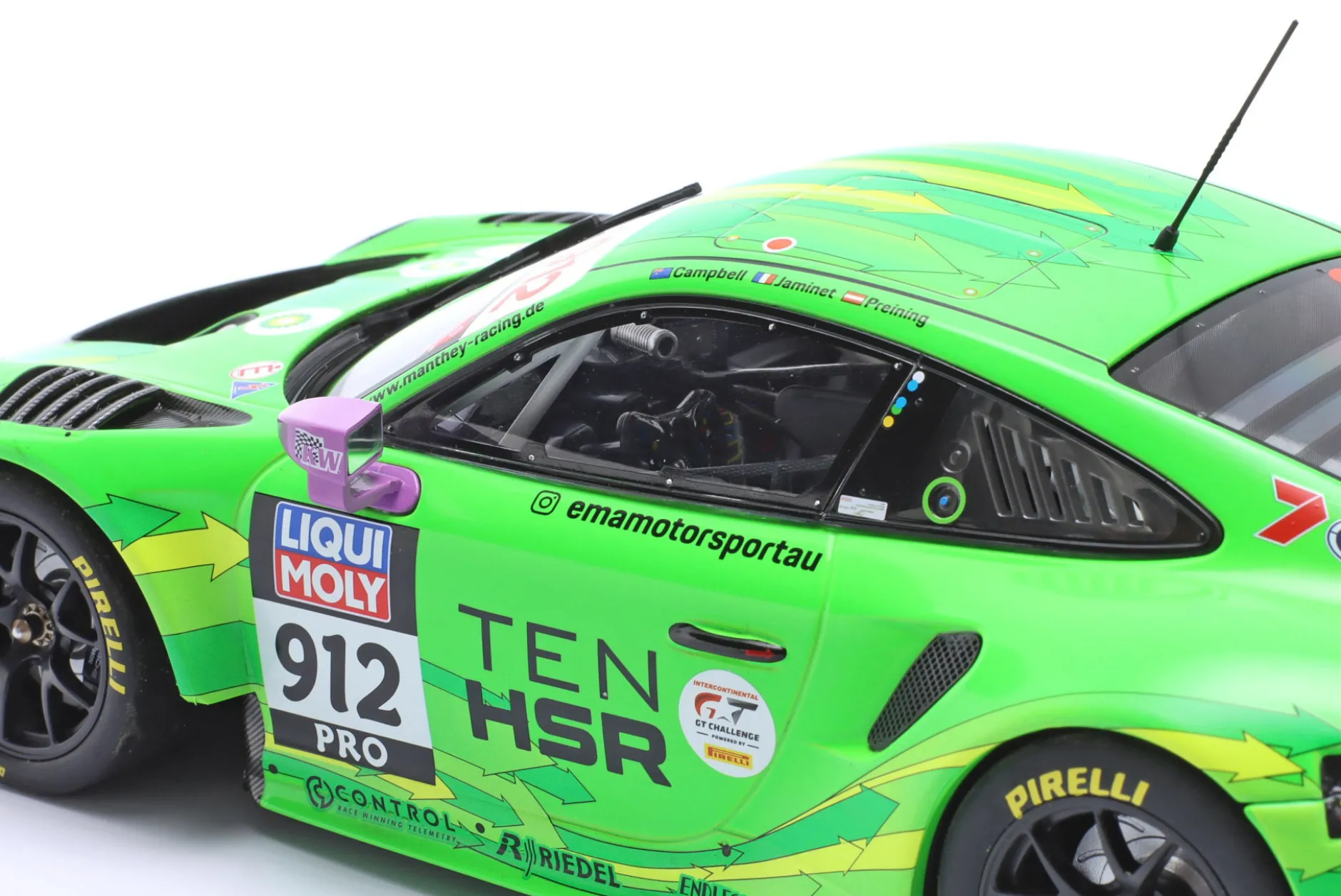 Porsche 911 GT3 R #912 2nd 12h Bathurst 2023 Manthey EMA 1:18 Minichamps