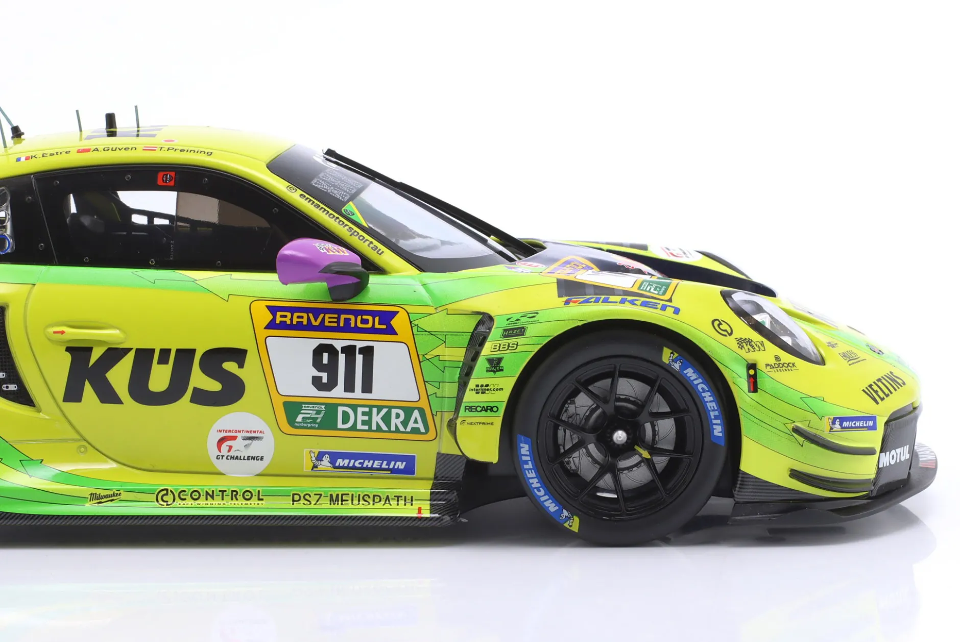 Porsche 911 GT3 R #911 2nd 24h Nürburgring 2025 Manthey Grello 1:18 Ixo