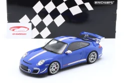 Porsche 911 (997) GT3 RS 4.0 Baujahr 2011 blau 1:18 Minichamps