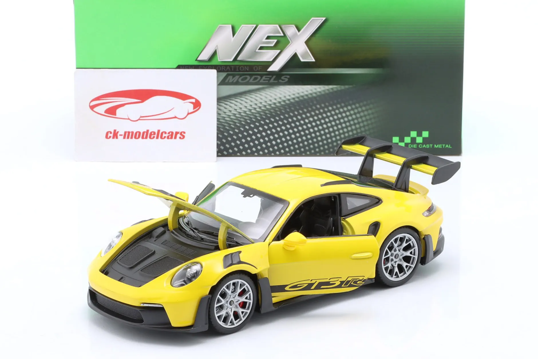 Porsche 911 (992) GT3 RS Baujahr 2023 gelb 1:24 Welly