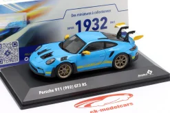 Porsche 911 (992) GT3 RS Baujahr 2023 Riviera blau 1:43 Solido