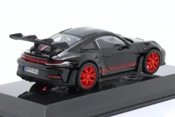 Porsche 911 (992) GT3 RS Baujahr 2022 schwarz / rote Felgen 1:43 Bburago