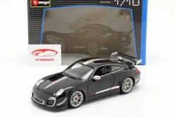 Porsche 911 (997) GT3 RS 4.0 Baujahr 2011 schwarz / silber 1:18 Bburago