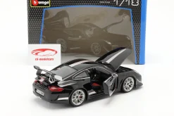 Porsche 911 (997) GT3 RS 4.0 Baujahr 2011 schwarz / silber 1:18 Bburago