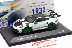 Porsche 911 (992) GT3 RS Baujahr 2023 weiß / grün 1:43 Solido