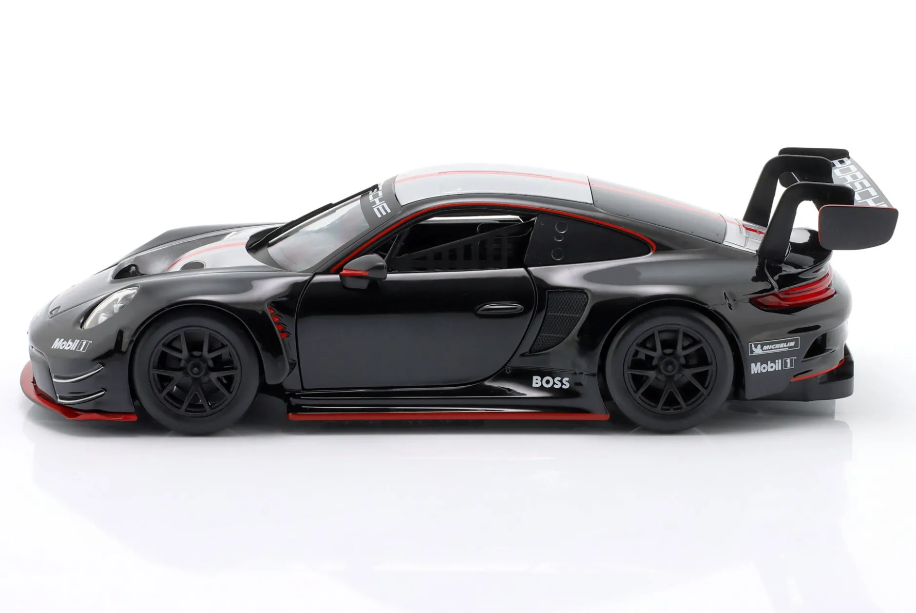 Porsche 911 (992) GT3 R schwarz / silber 1:24 Bburago