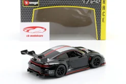 Porsche 911 (992) GT3 R schwarz / silber 1:24 Bburago