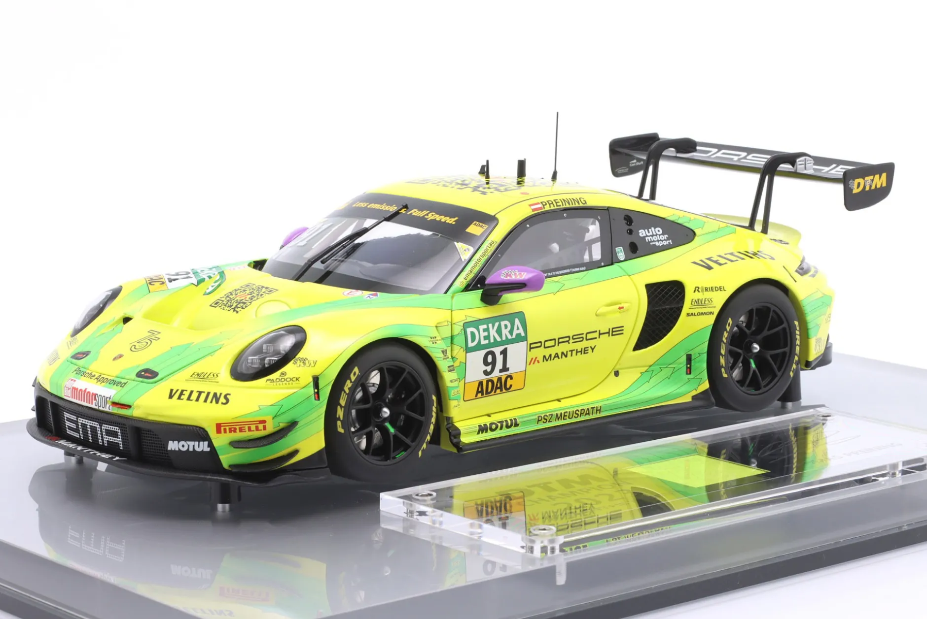 Porsche 911 GT3 R #91 Sieger Hockenheim DTM Champion 2023 Preining 1:18 Minichamps