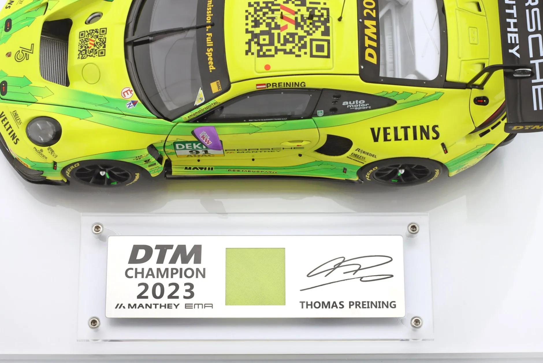 Porsche 911 GT3 R #91 Sieger Hockenheim DTM Champion 2023 Preining 1:18 Minichamps