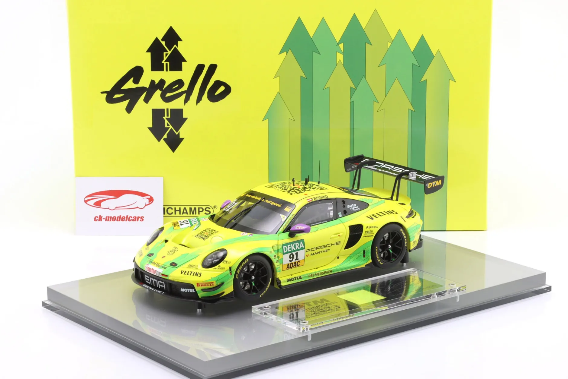 Porsche 911 GT3 R #91 Sieger Hockenheim DTM Champion 2023 Preining 1:18 Minichamps