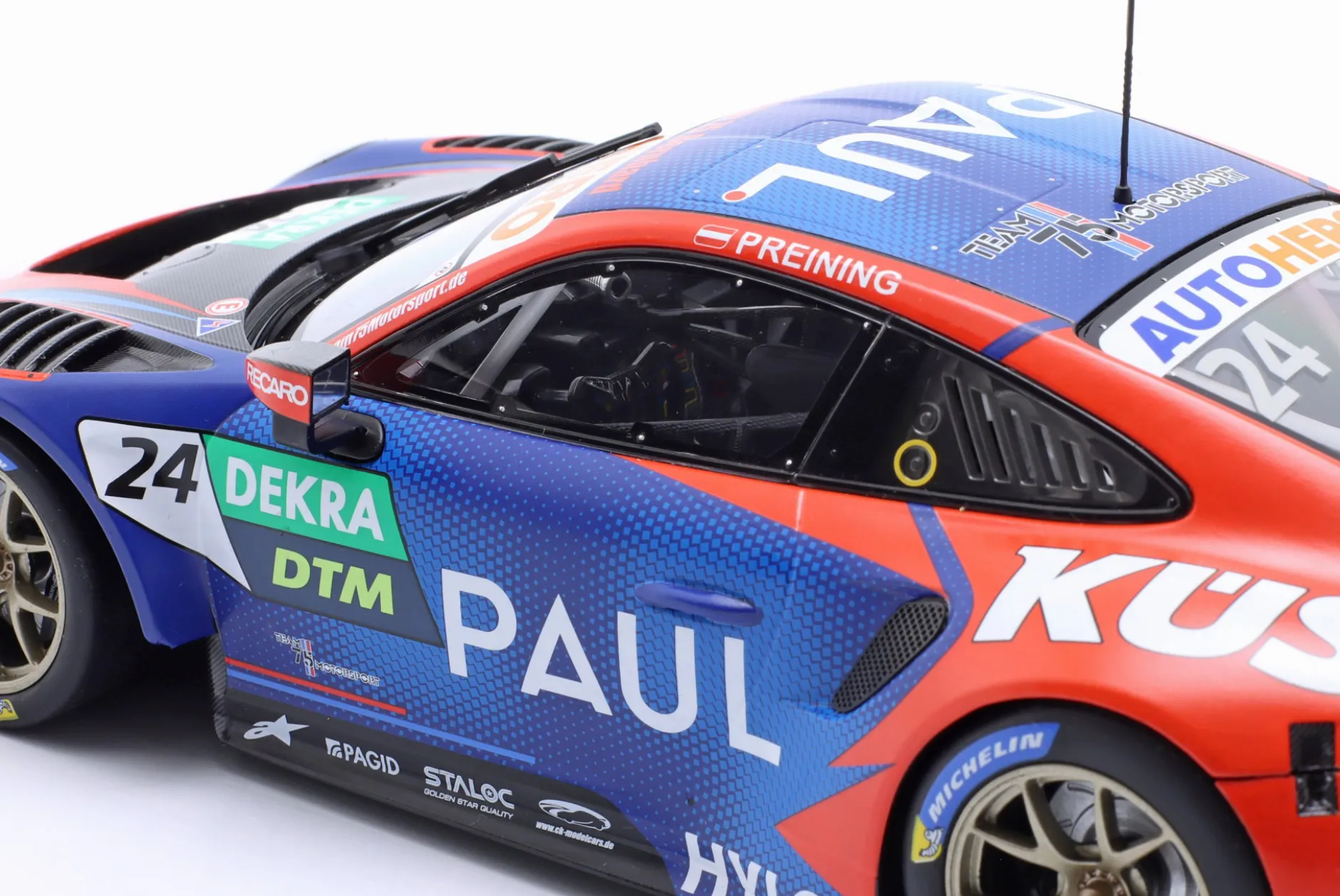 Porsche 911 GT3 R #24 Sieger Norisring DTM 2022 KÜS Team75 Preining 1:18 Minichamps