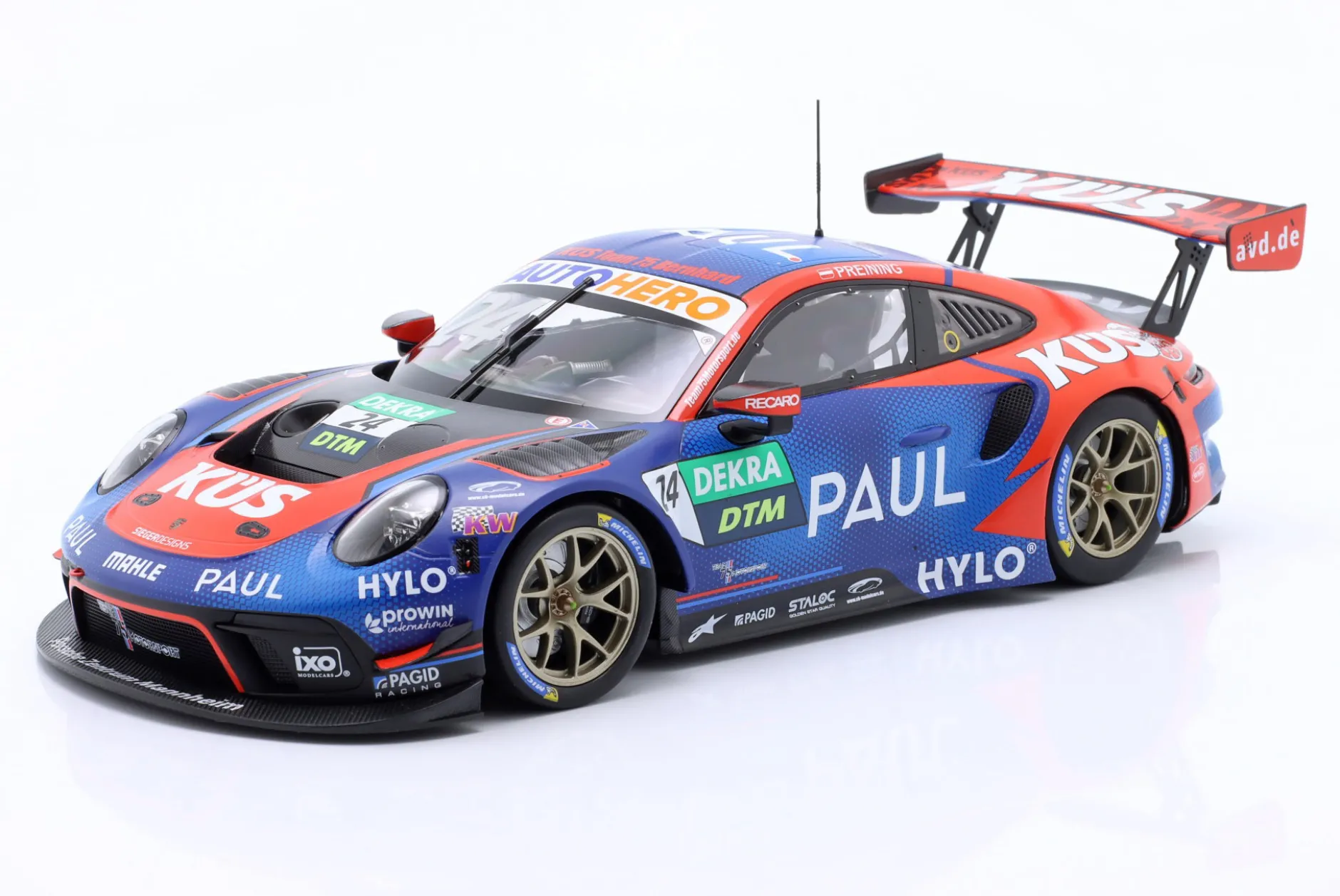 Porsche 911 GT3 R #24 Sieger Norisring DTM 2022 KÜS Team75 Preining 1:18 Minichamps