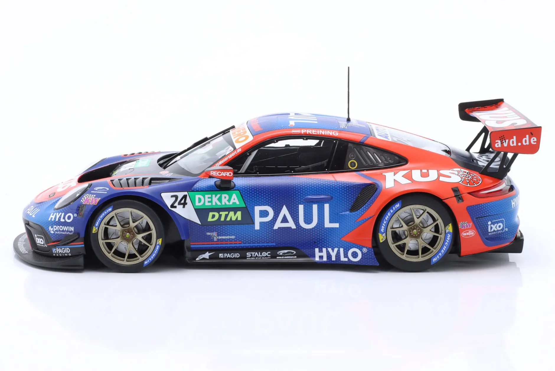Porsche 911 GT3 R #24 Sieger Norisring DTM 2022 KÜS Team75 Preining 1:18 Minichamps